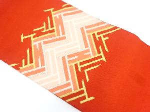 リサイクル　綴れ変わり桧垣模様織り出し名古屋帯